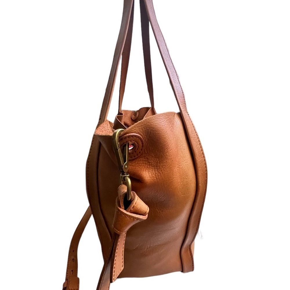Madewell Medium Leather Transport Tote, English saddle - Picture 2 of 16